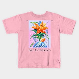 abstract surrealistic flower art Kids T-Shirt